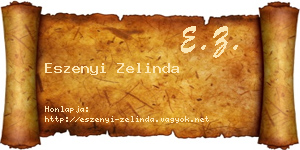 Eszenyi Zelinda névjegykártya